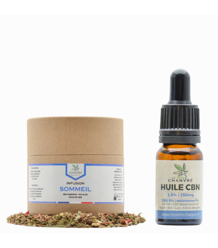 Pack Sommeil : Huile Bio CBN et Infusion Bio Nuit sereine