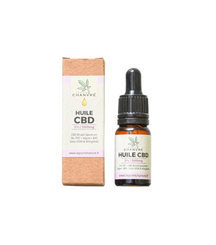 Huile Sublinguale 5% CBD Framboise, Nature, Noisette, Vanille