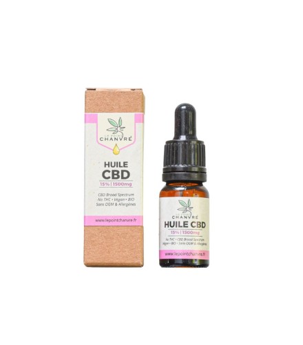 Huile Sublinguale 15% CBD Framboise, Nature, Noisette, Vanille